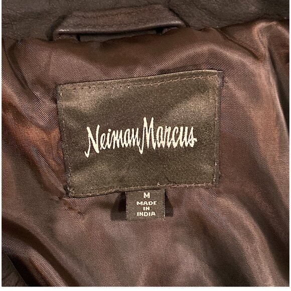 Neiman Markus Jacket Mens M Leather Suede Cafe Blazer Gentleman Academia Dandy - Picture 2 of 16
